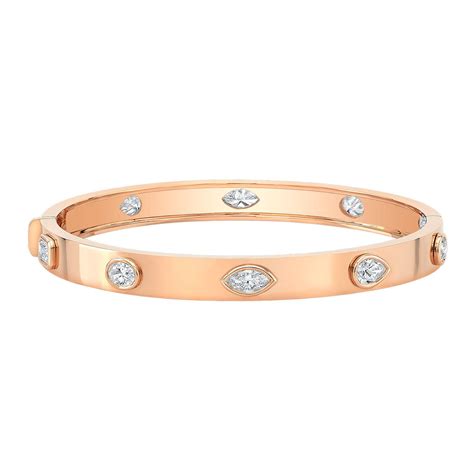 solid rose gold bangle